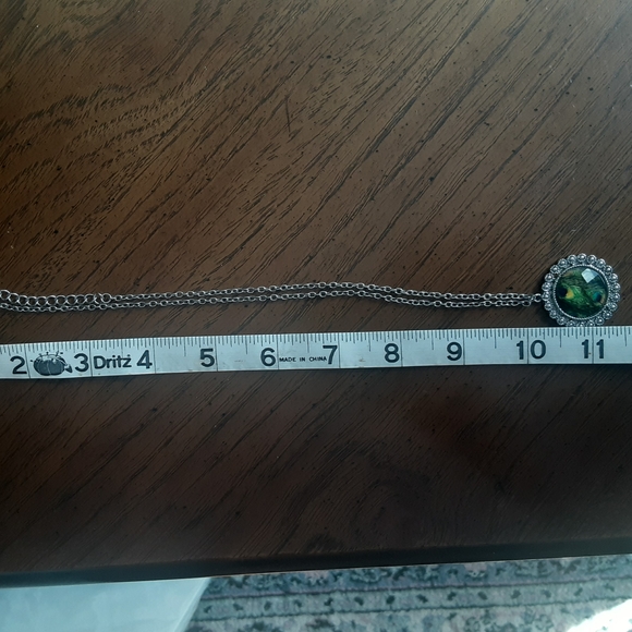 Peacock Feather Pendant Necklace - Picture 6 of 6